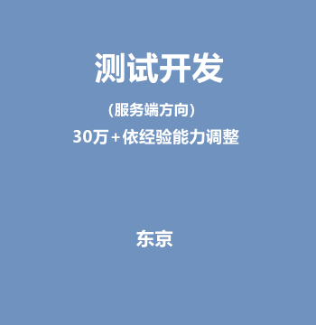 测试开发（服务端方向/30万+依经验能力调整）J560
