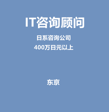 IT咨询顾问（日系咨询公司/400万日元以上）J565
